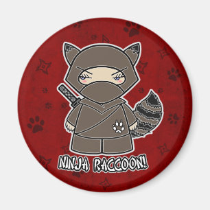 Ninja Raccoon. In Red Magnet