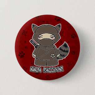 Ninja Raccoon. In rode Button