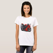 Ninja Red Bike T-shirt (Voorkant volledig)