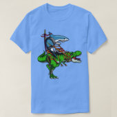 Ninja Riding TRex Dinosaurus T-shirt (Design voorkant)