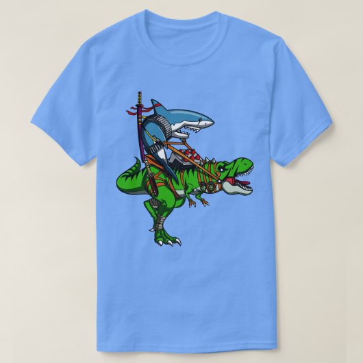 Ninja Riding TRex Dinosaurus T-shirt (Design voorkant)