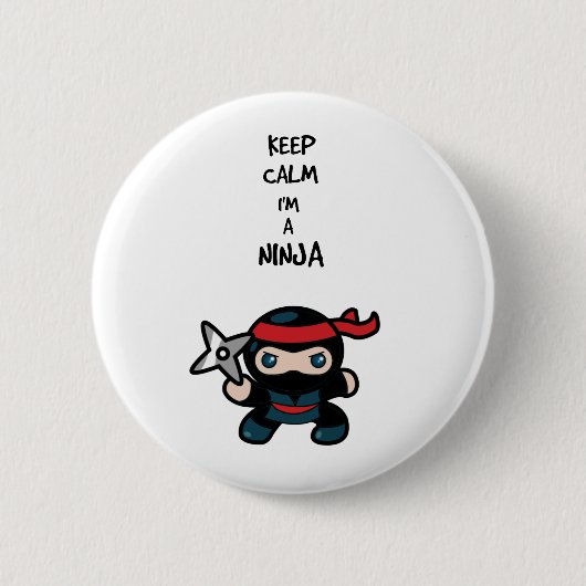 Ninja Ronde Button 5,7 Cm (Voorkant)