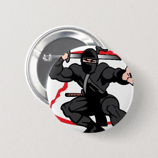 Ninja Ronde Button 5,7 Cm (Voorkant /achterkant)