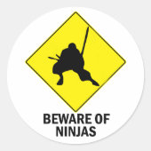 Ninja Ronde Sticker (Voorkant)