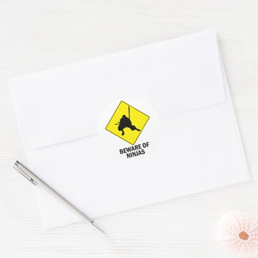 Ninja Ronde Sticker (Envelop)