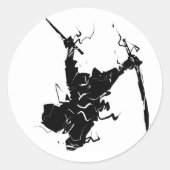 ninja ronde sticker (Voorkant)