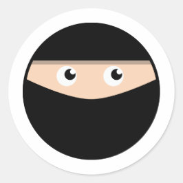 Ninja. Ronde Sticker