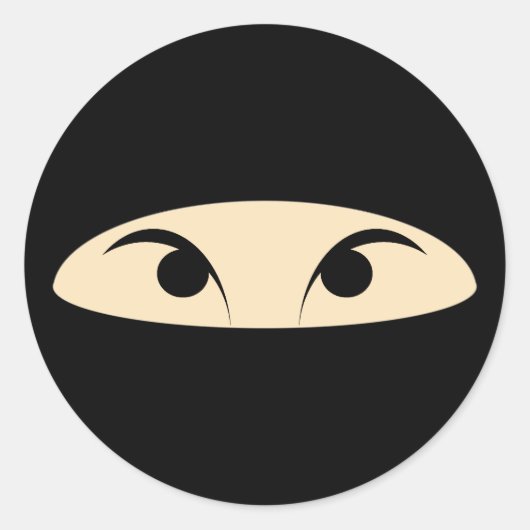 Ninja Ronde Sticker (Voorkant)