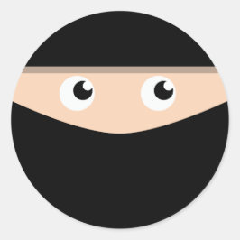 Ninja. Ronde Sticker