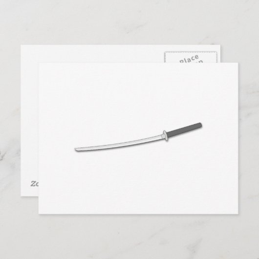 Ninja Samurai Sword Briefkaart (Voorkant / Achterkant)