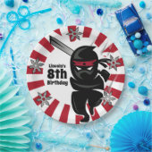 Ninja Samurai Warrior Gepersonaliseerde Verjaardag Papieren Bordje (Feest)