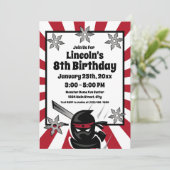 Ninja Samurai Warrior Kinder Jongens Verjaardagsfe Kaart (Staand voorkant)