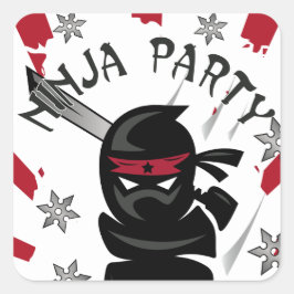 Ninja Samurai Warrior Verjaardagsfeestje Stickers