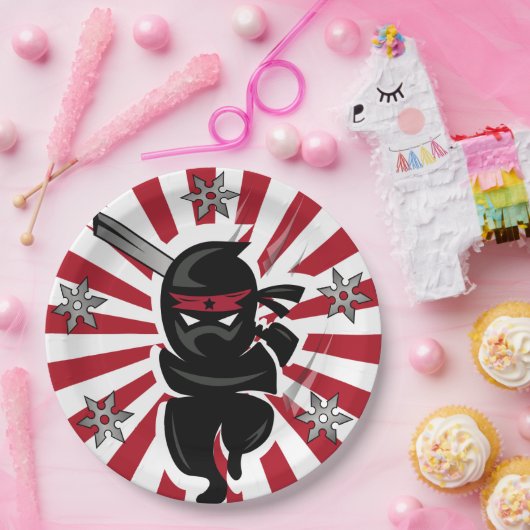 Ninja Samurai Warrior Wegwerp Papier Borden Papieren Bordje (Feest)