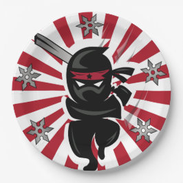 Ninja Samurai Warrior Wegwerp Papier Borden Papieren Bordje