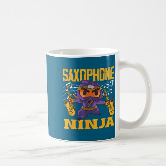 Ninja Saxophone Saxophonist World Koffiemok (Rechts)