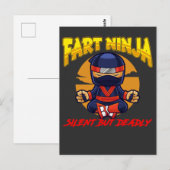Ninja Scheet Humor Karate Stille Scheten Grap Briefkaart (Voorkant / Achterkant)