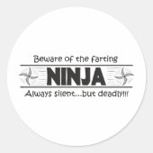 ninja scheet ronde sticker (Voorkant)