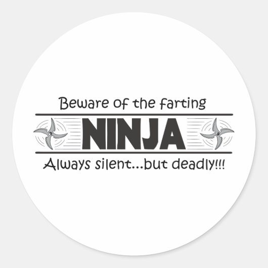 ninja scheet ronde sticker (Voorkant)