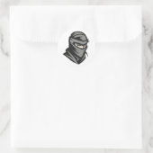 Ninja Shinobi Hoofdportret Ronde Sticker (Tas)