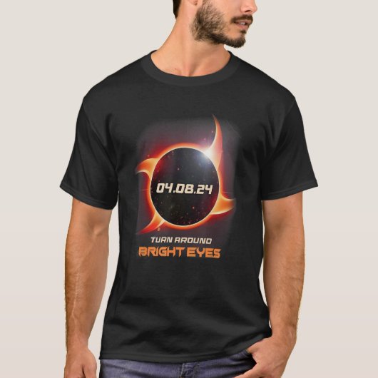 Ninja Shuriken Totale Zonsverduistering Draai om B T-shirt (Voorkant)