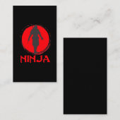 Ninja Silent Warrior Killer Martial Arts Visitekaartje (Voorkant / Achterkant)