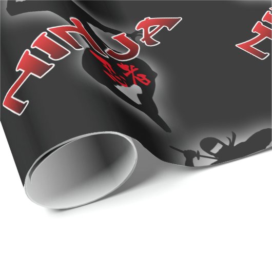 Ninja Silhouette Cadeaupapier (Rol Hoek)