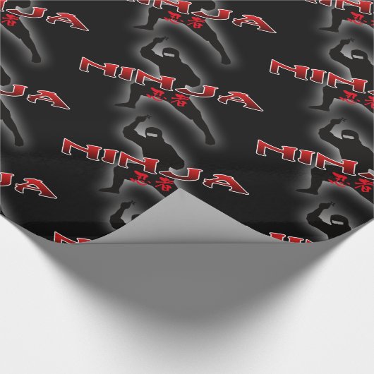 Ninja Silhouette Cadeaupapier (Hoek)
