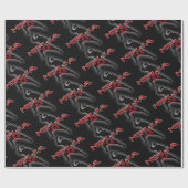 Ninja Silhouette Cadeaupapier (Vlak)