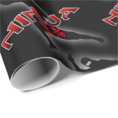 Ninja Silhouette Cadeaupapier (Rol Hoek)