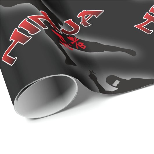 Ninja Silhouette Cadeaupapier (Rol Hoek)