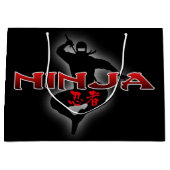 Ninja Silhouette Groot Cadeauzakje (Voorkant)