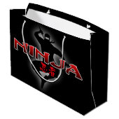 Ninja Silhouette Groot Cadeauzakje (Achterkant Gekanteld)