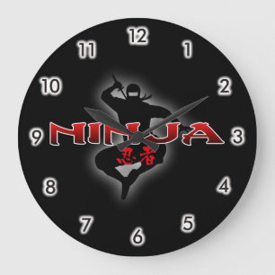 Ninja Silhouette Grote Klok