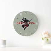 Ninja Silhouette Grote Klok (Huis)