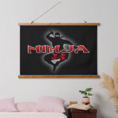 Ninja Silhouette Hangend Wandkleed (Slaapkamer)
