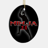 Ninja Silhouette Keramisch Ornament (Rechts)