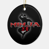 Ninja Silhouette Keramisch Ornament (Links)