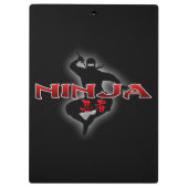 Ninja Silhouette Klembord (Achterkant)