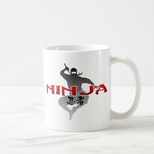 Ninja Silhouette Koffiemok (Rechts)
