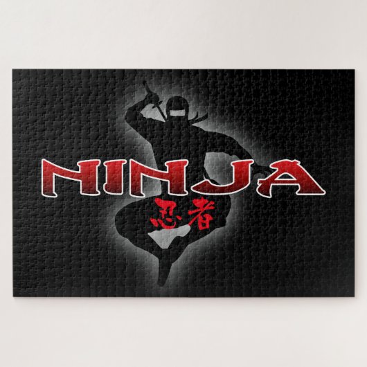 Ninja Silhouette Legpuzzel (Horizontaal)