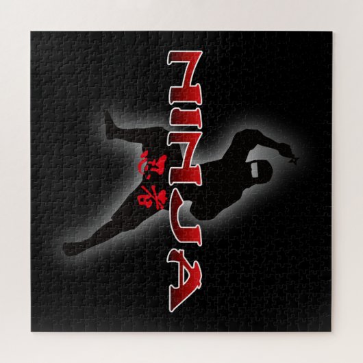 Ninja Silhouette Legpuzzel (Horizontaal)