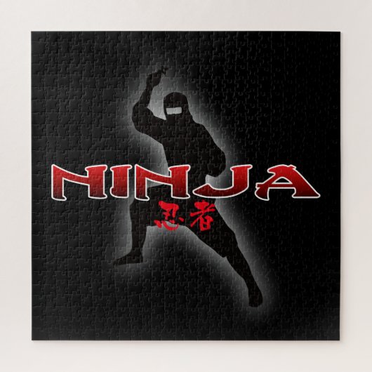 Ninja Silhouette Legpuzzel (Verticaal)