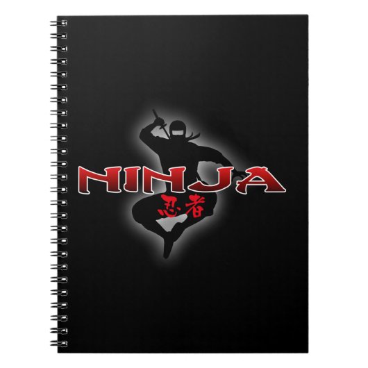 Ninja Silhouette Notitieboek (Voorkant)
