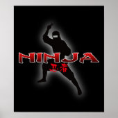 Ninja Silhouette Poster (Voorkant)