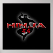 Ninja Silhouette Poster (Voorkant)