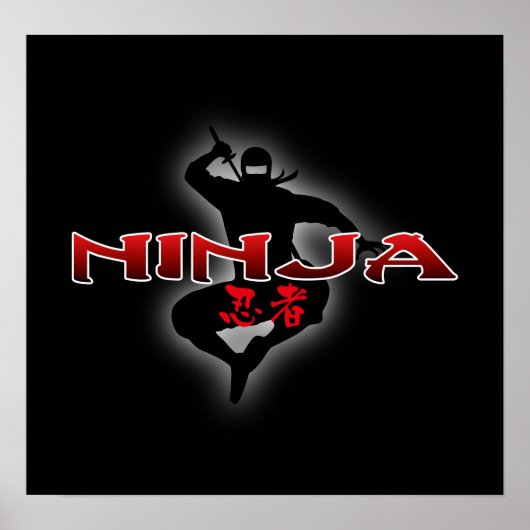 Ninja Silhouette Poster (Voorkant)
