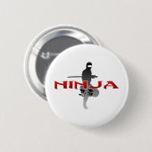 Ninja Silhouette Ronde Button 5,7 Cm (Voorkant /achterkant)