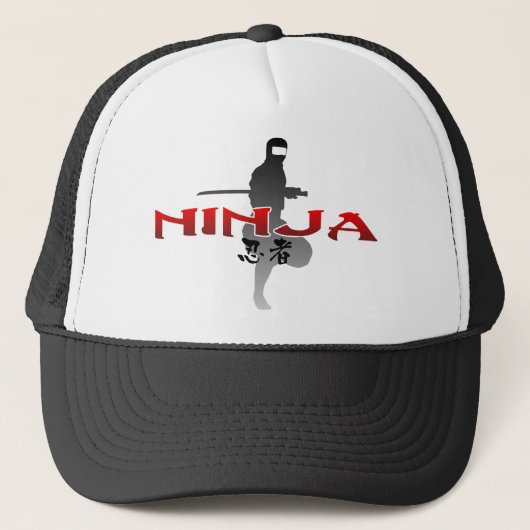 Ninja Silhouette Trucker Pet (Voorkant)