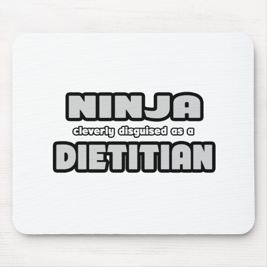 Ninja slim vermomd als diëtist muismat (Voorkant)